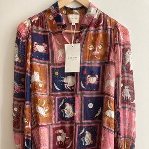 Sezane Tiana Shirt Astrology NWT